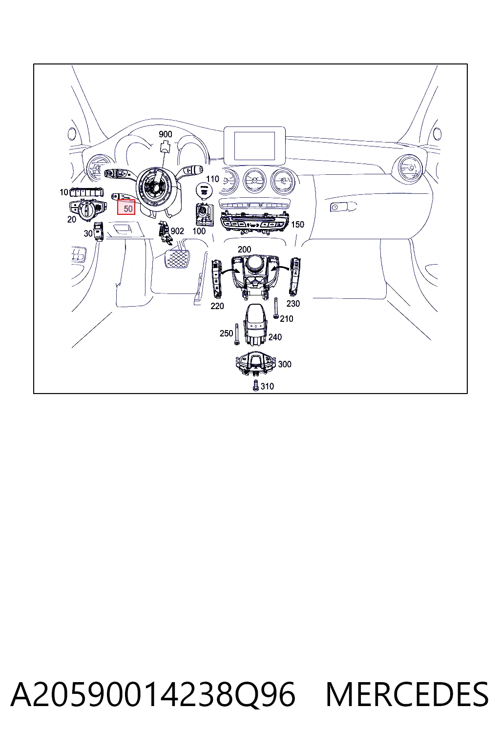  Mercedes A2059001423 цена, от 546.46 USD