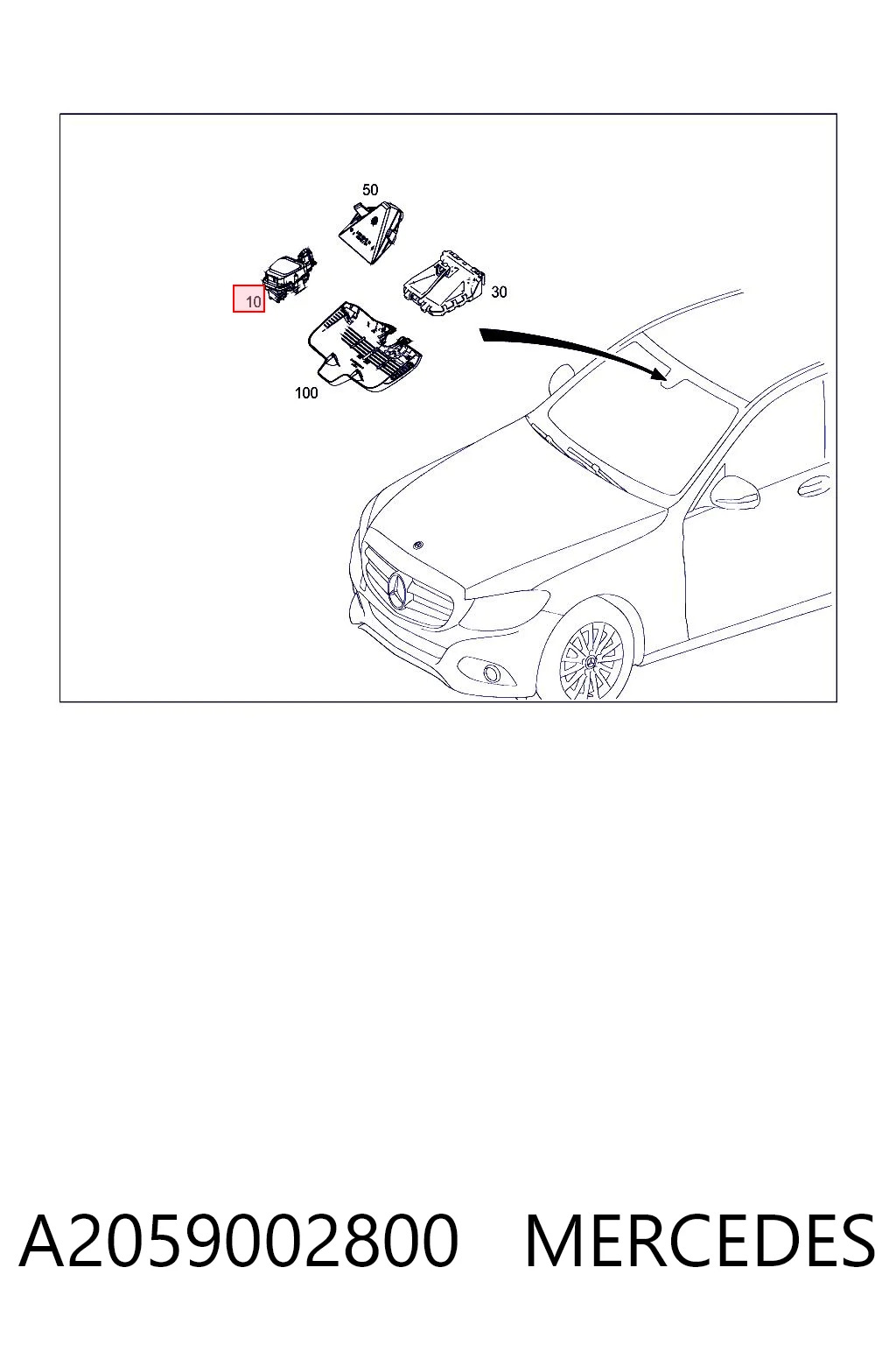 Купить Датчик дождя Мерседес-бенц Ц  W205