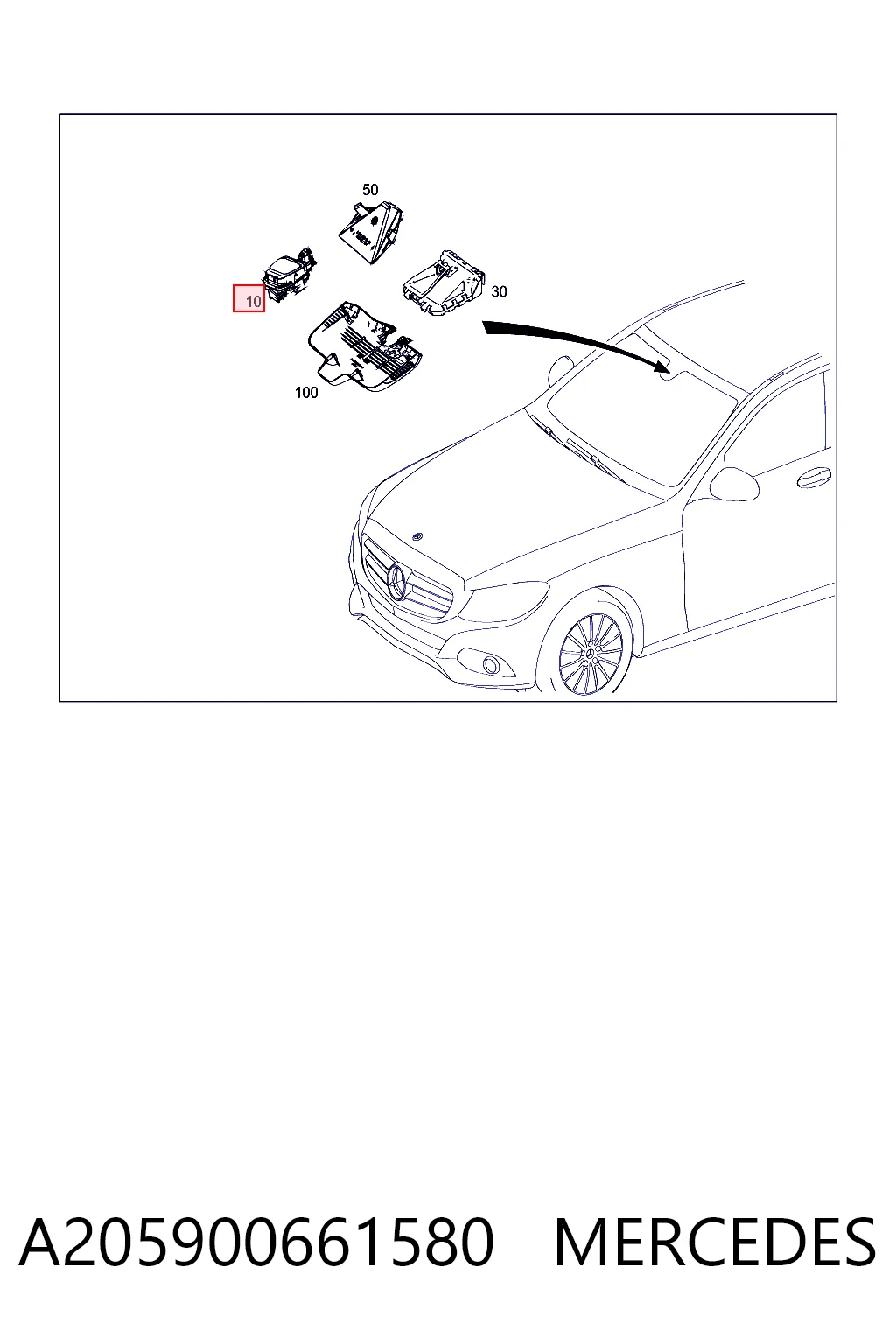  Датчик дождя Mercedes C 