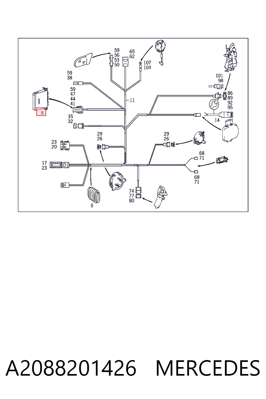 Блок комфорта Mercedes E седан (W210) (1995 - 2002) цена, от 3.32 USD