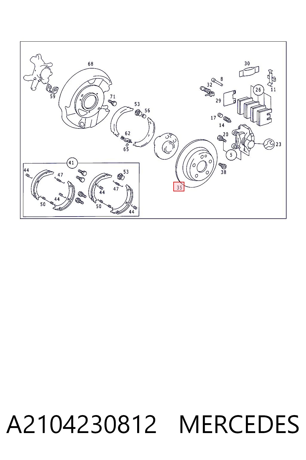A2104230812 Mercedes Дисковый тормоз