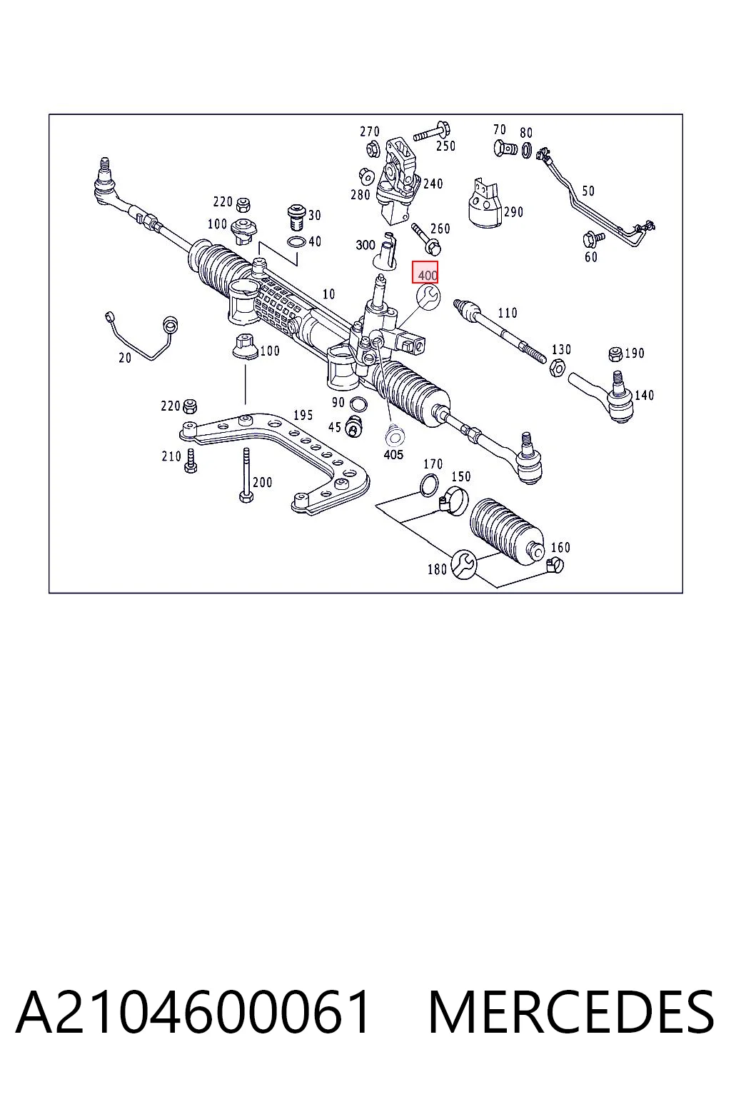 РМК рулеовго механизма Mercedes E седан (W210) (1995 - 2002) цена, от 24.00 USD
