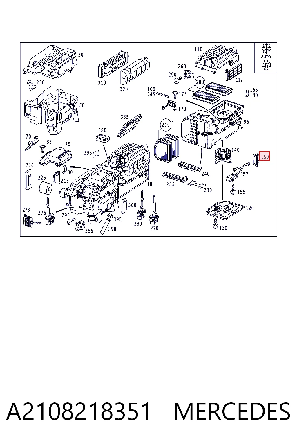A2108218351 Mercedes Реле печки