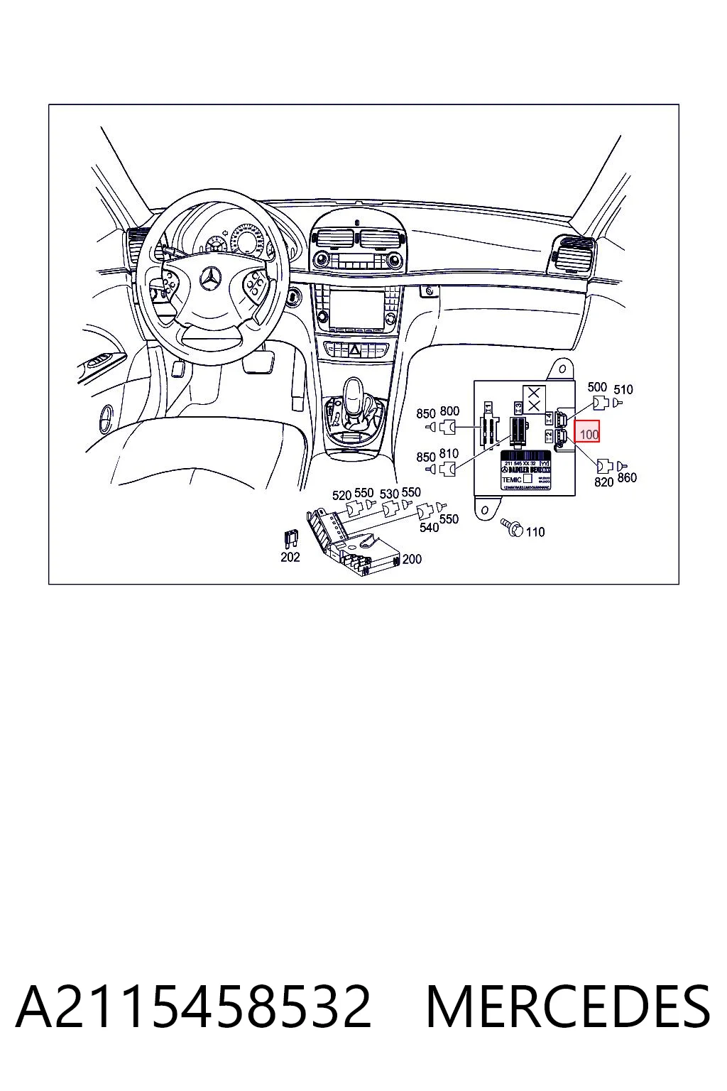 A2115458532 Mercedes Блок управления сигналами SAM