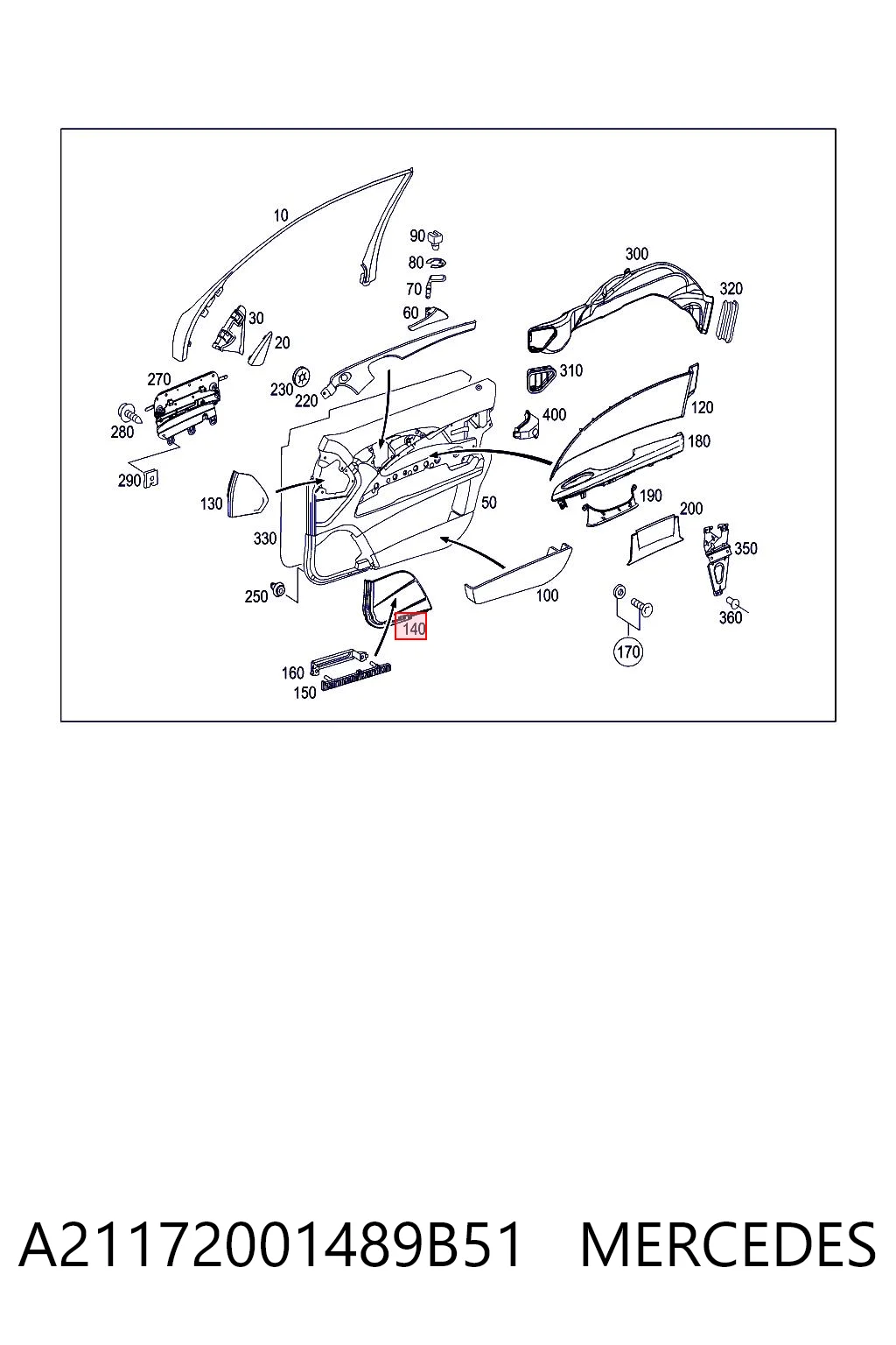  Mercedes 2117200148 цена, от 2.82 USD