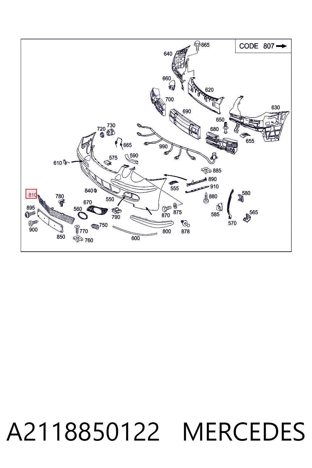 Решетка бампера переднего центральная Polcar 501727 цена, от 14.26 USD