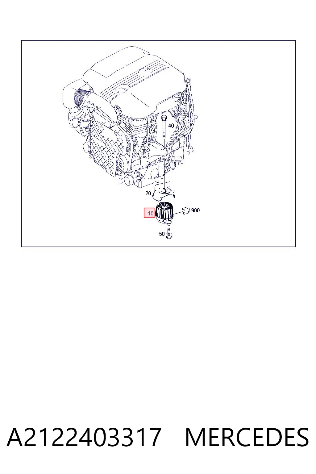 A2122403317 Mercedes Подушка (опора) двигателя правая передняя