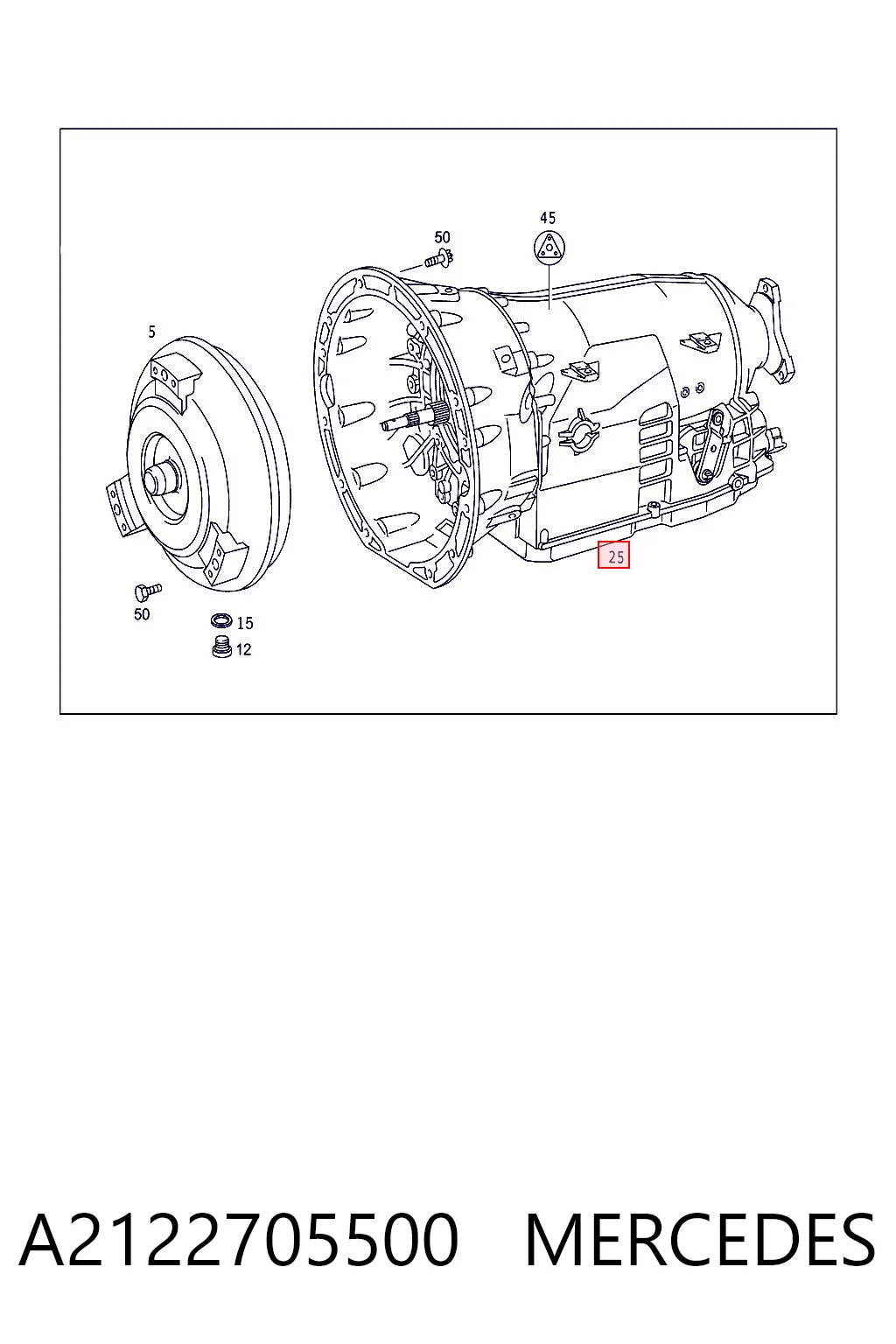 Коробка передач автомат Mercedes C седан (W204) (2007 - 2014) цена, от 420.07 USD