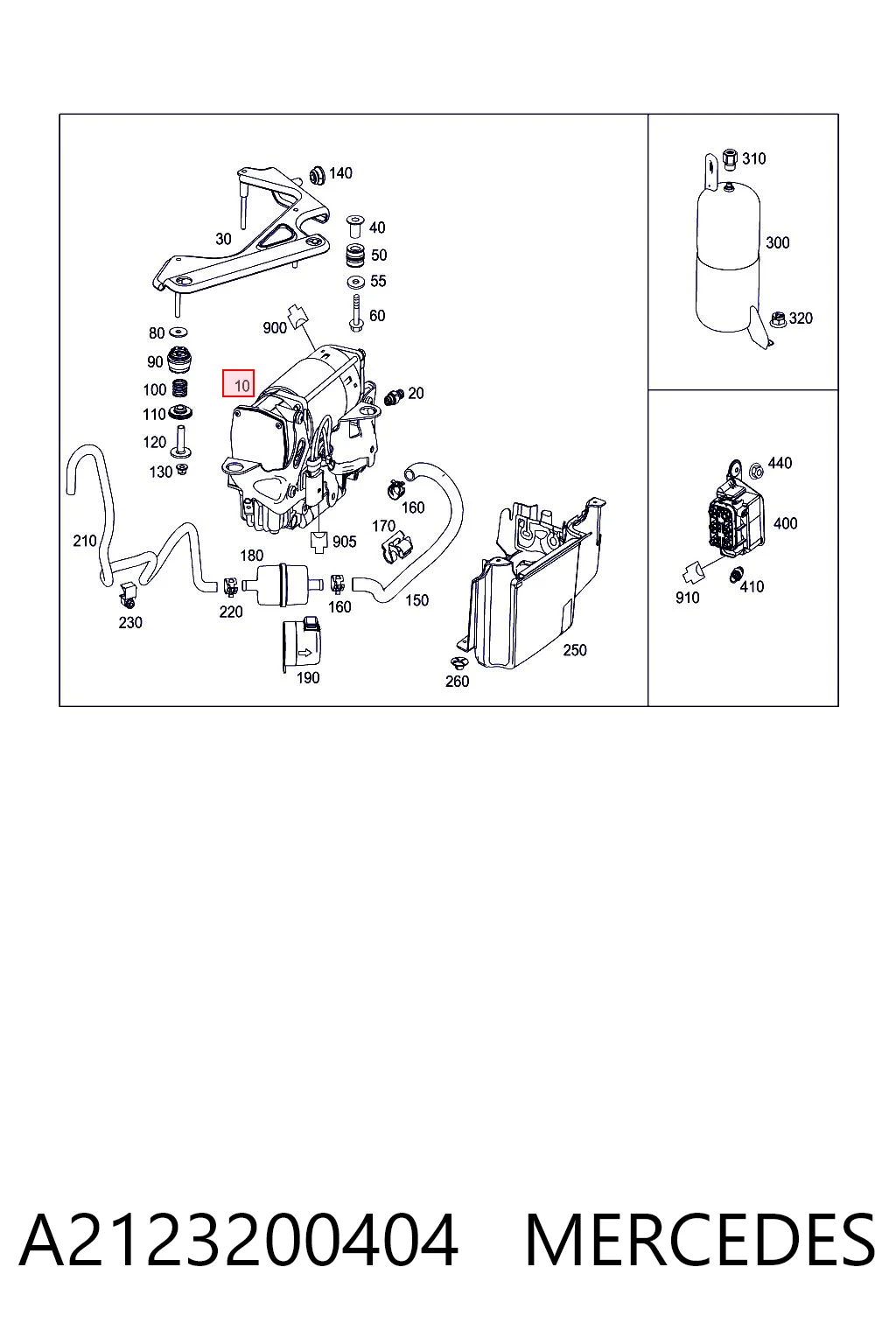 A2123200404 Mercedes Компрессор подкачки амортизаторов