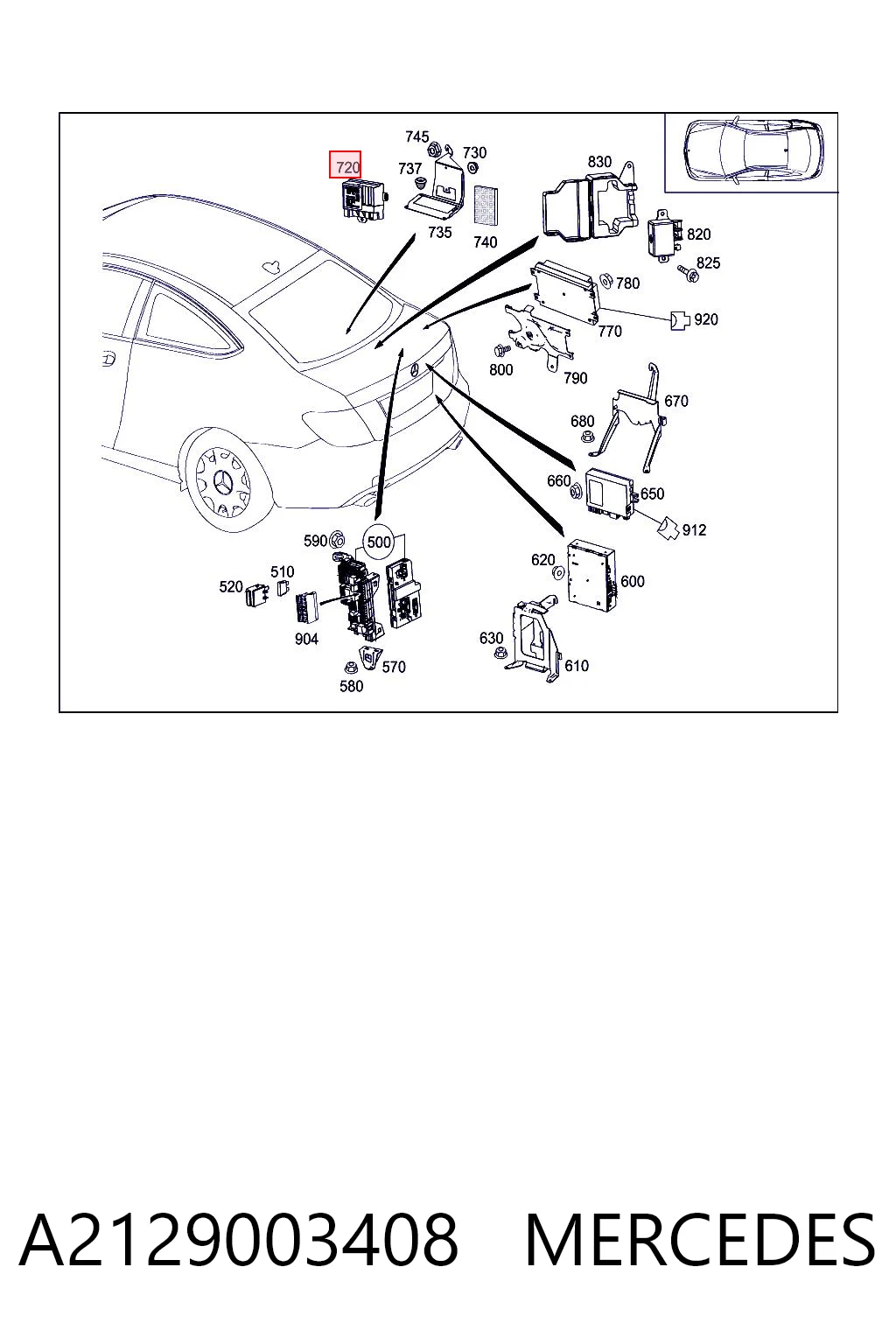 A2129003408 Mercedes ЭБУ топливного насоса