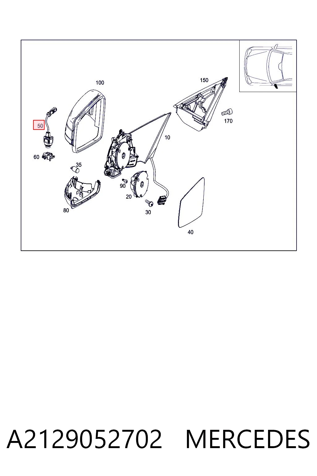 A2129052702 Mercedes Камера системы обеспечения видимости