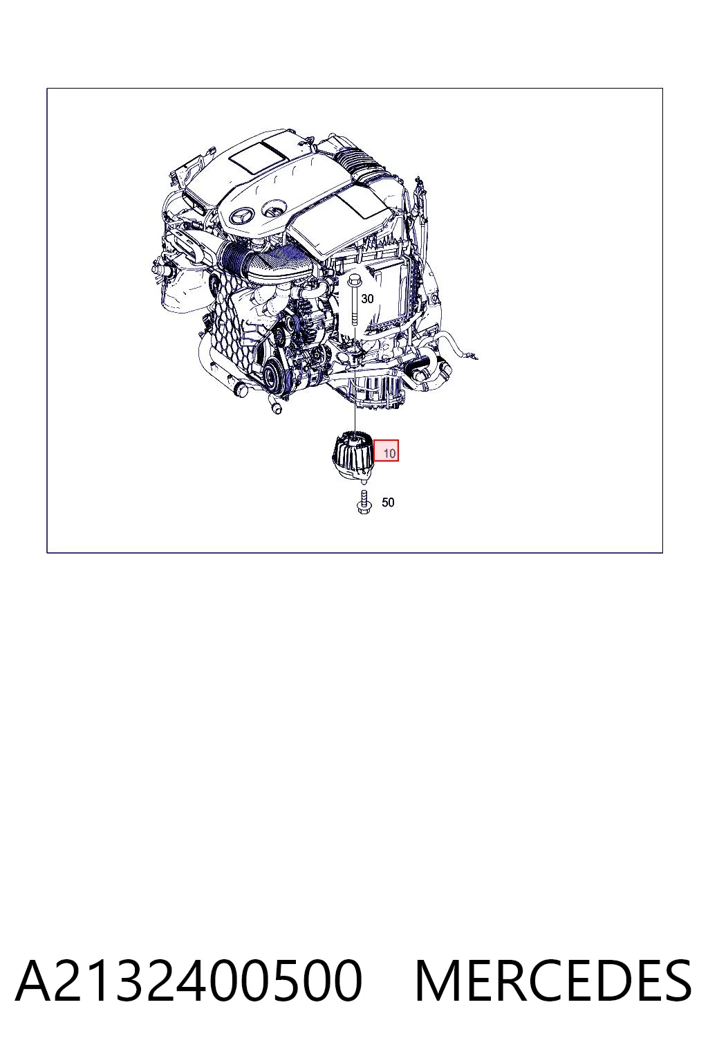 A2132400500 Mercedes Подушка (опора) двигателя, левая