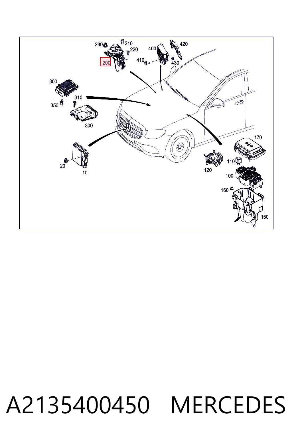 Блок предохранителей MERCEDES A2135400450