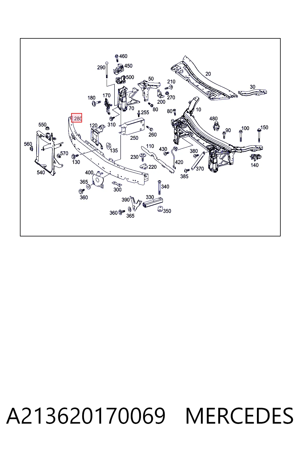 Шина бампера переднего FPS FP4644941 цена, от 153.89 USD