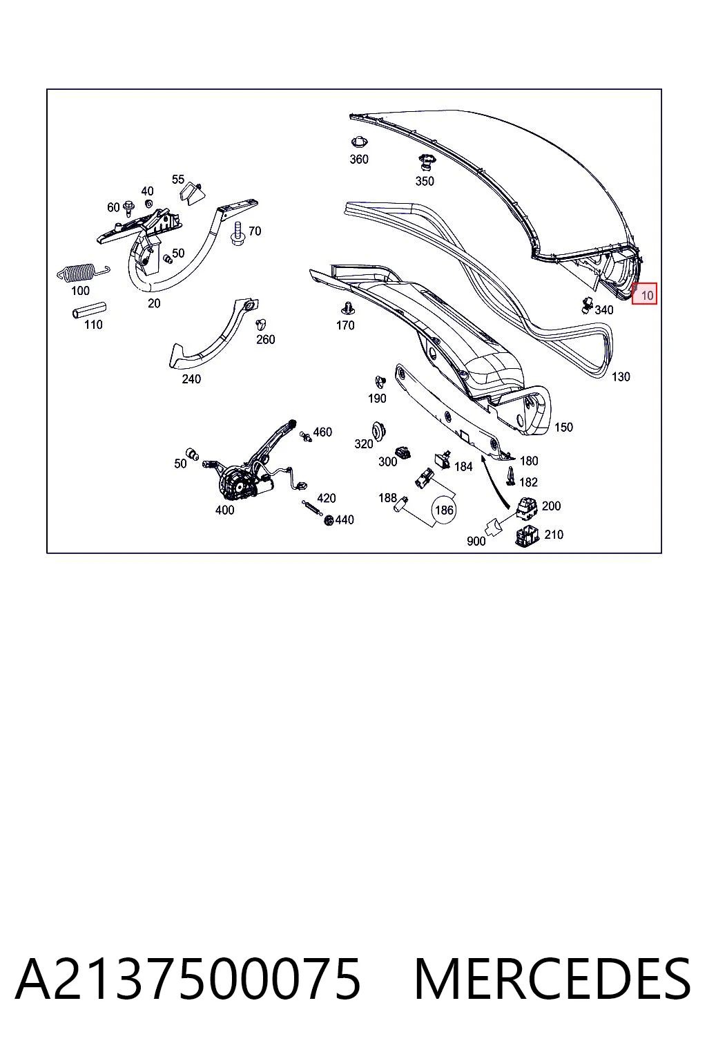 Крышка багажника Mercedes E седан (W213) (2016 - 2023) цена, от 322.06 USD