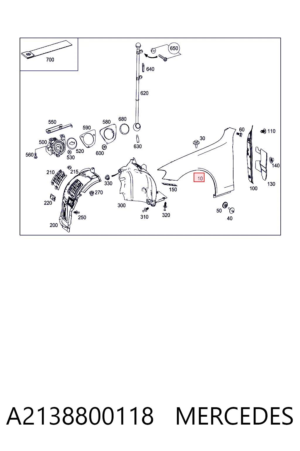 Крыло переднее левое FPS FP4644311 цена, от 107.33 USD