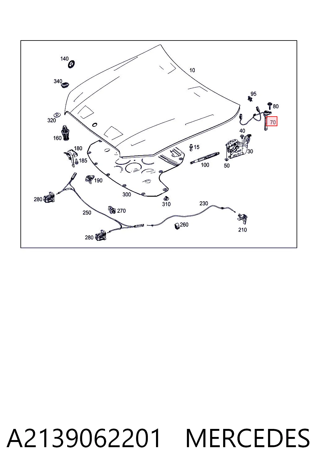 A2139062201 Mercedes Пиропатрон петли капота
