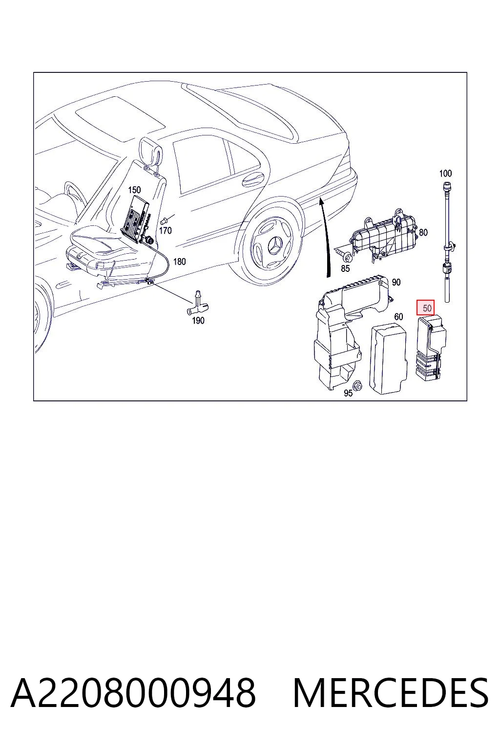 A2208000948 Mercedes Насос системы динамической поддержки сидений