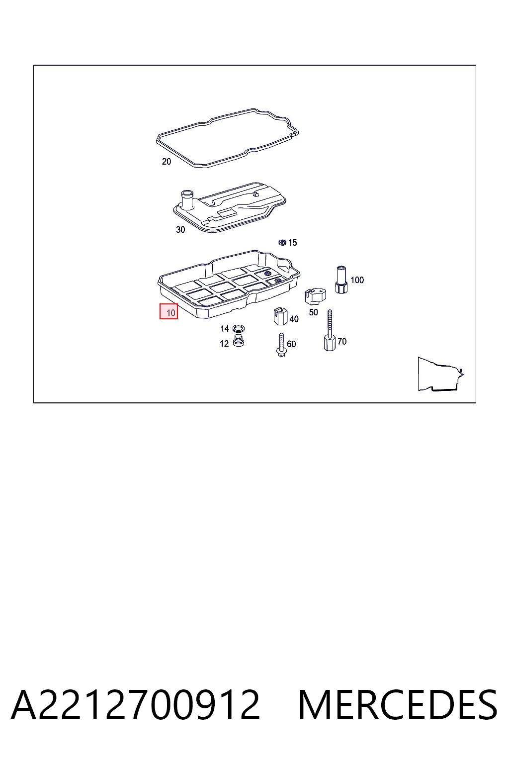 A2212700912 Mercedes Поддон АКПП
