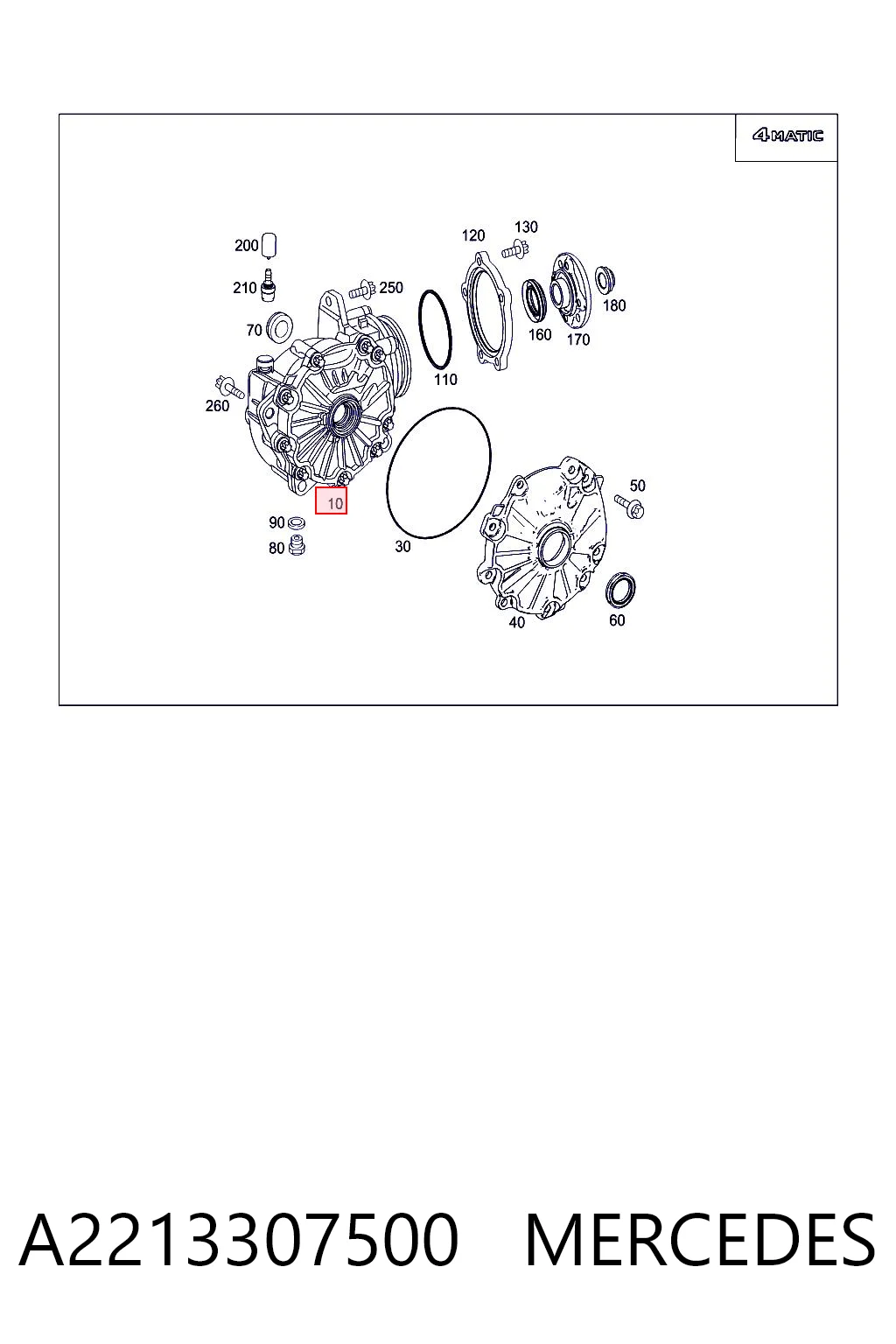 A2213307500 Mercedes Редуктор колесный моста переднего