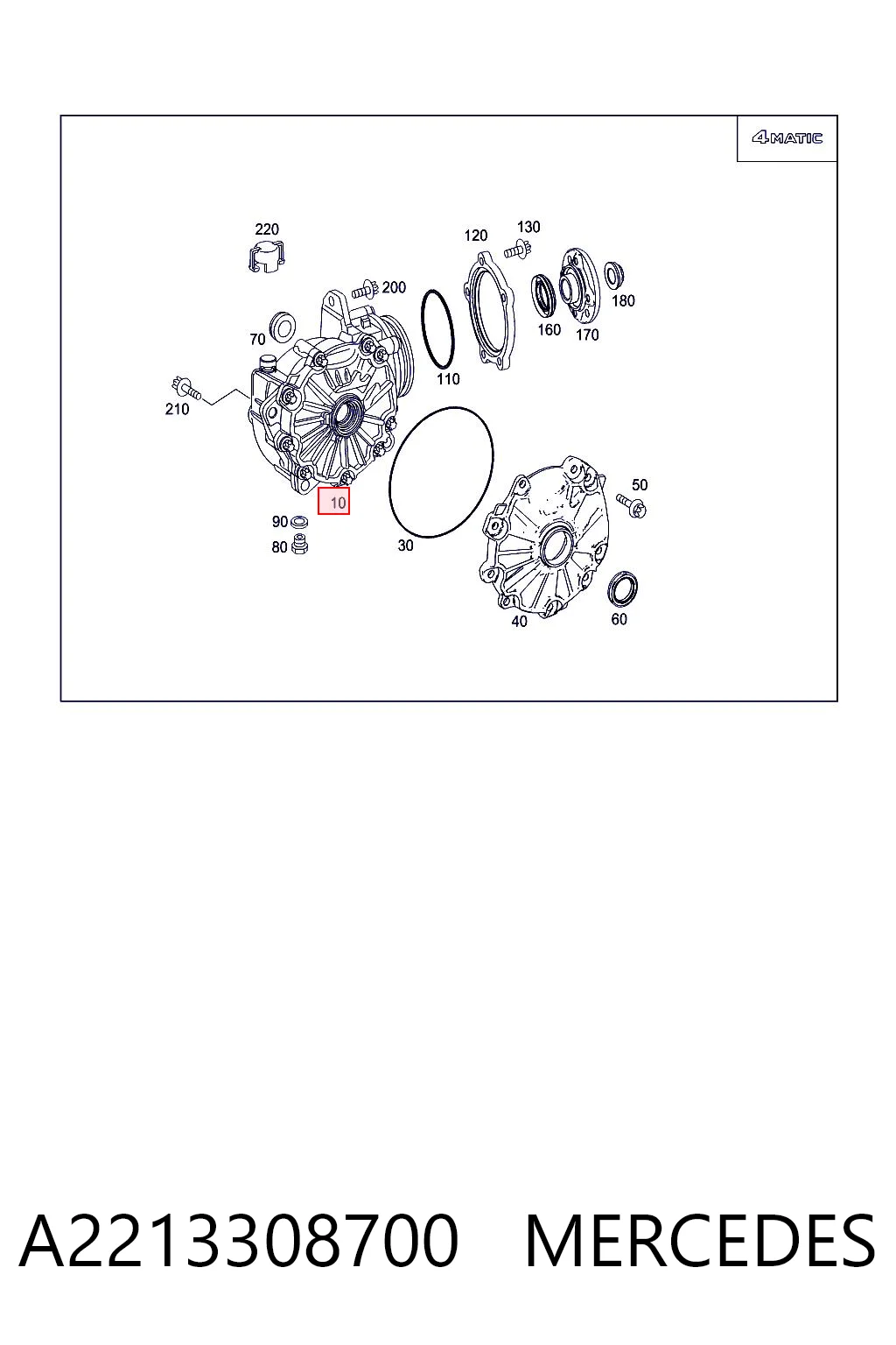 A2213308700 Mercedes Редуктор колесный моста переднего