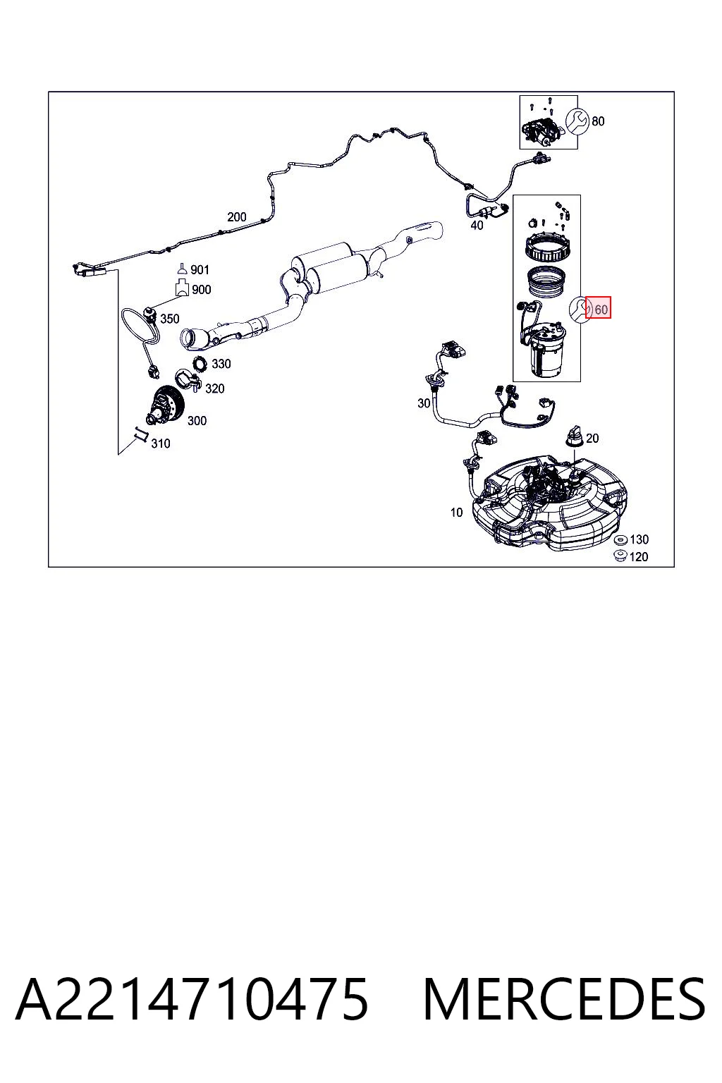 A2214710475 Mercedes Подогреватель топлива