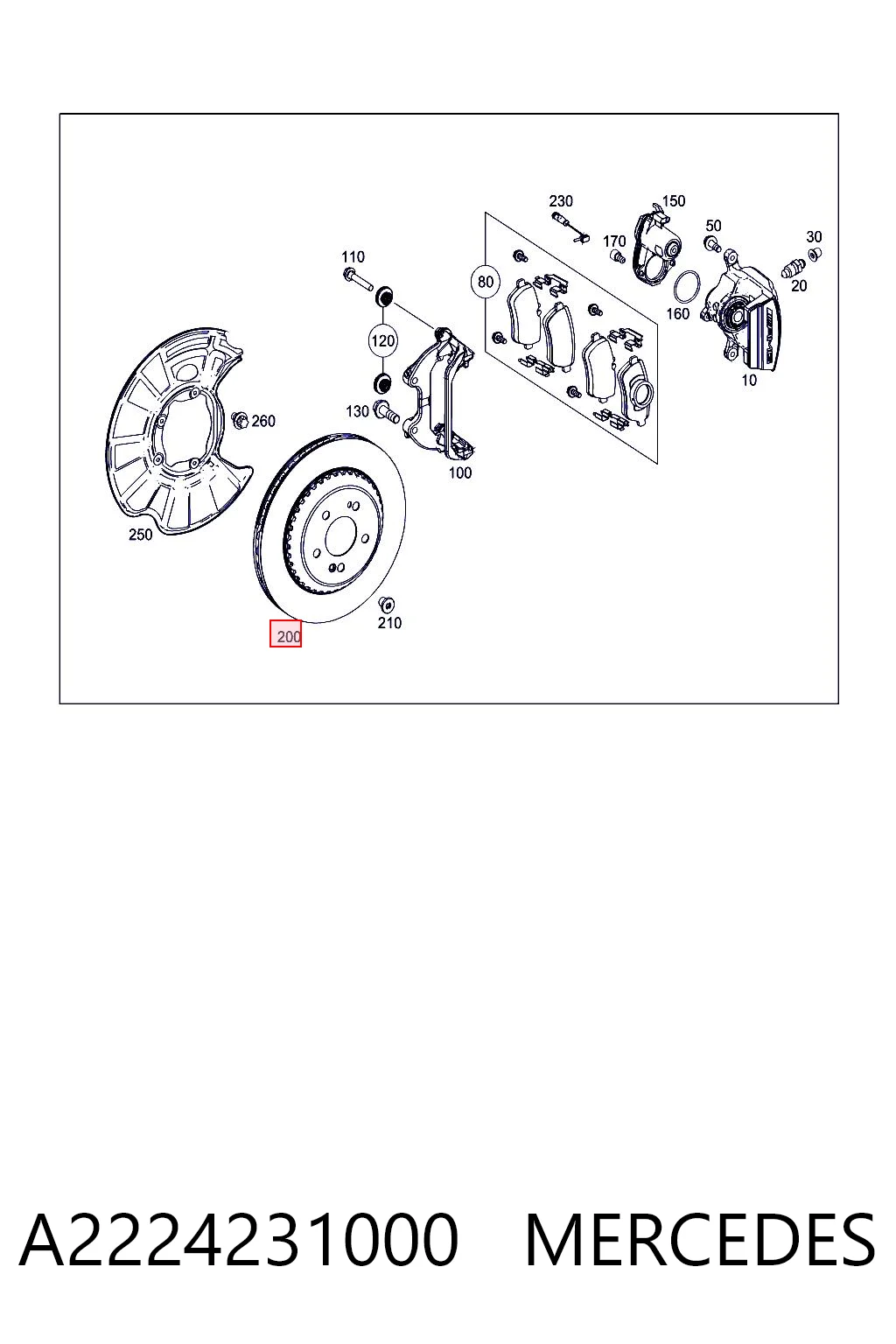 A2224231000 Mercedes Дисковый тормоз