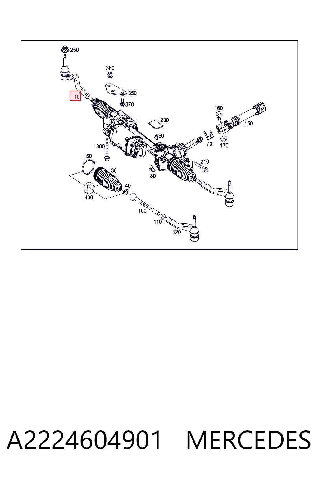 A2224604901 Mercedes Управление рулевое в сборе