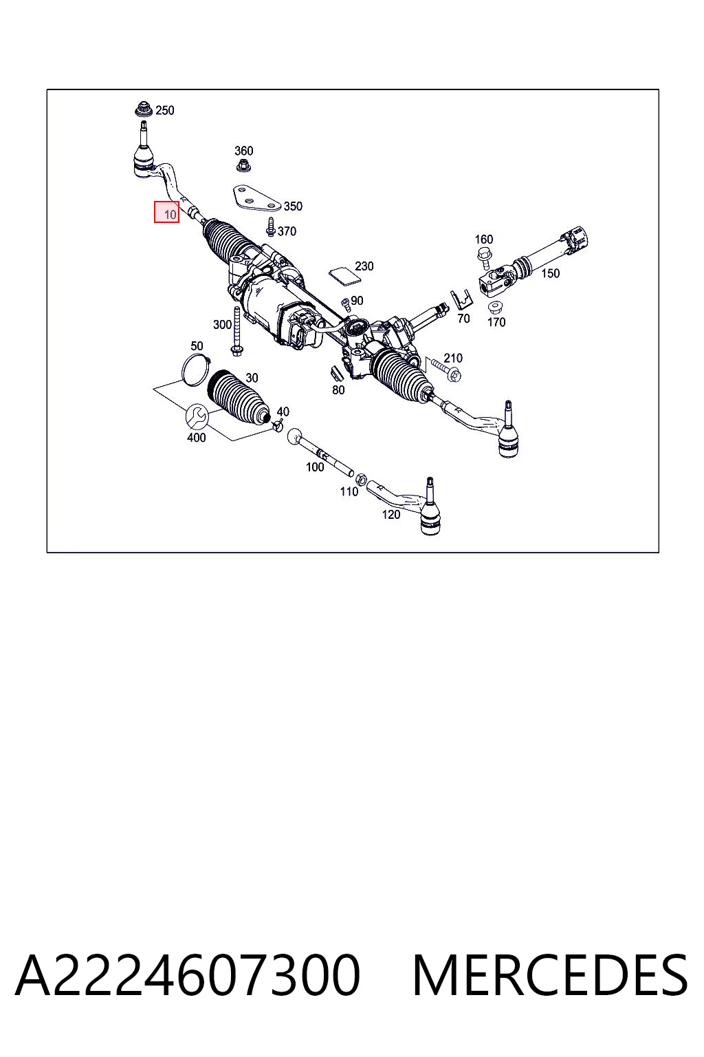 A2224607300 Mercedes Управление рулевое в сборе