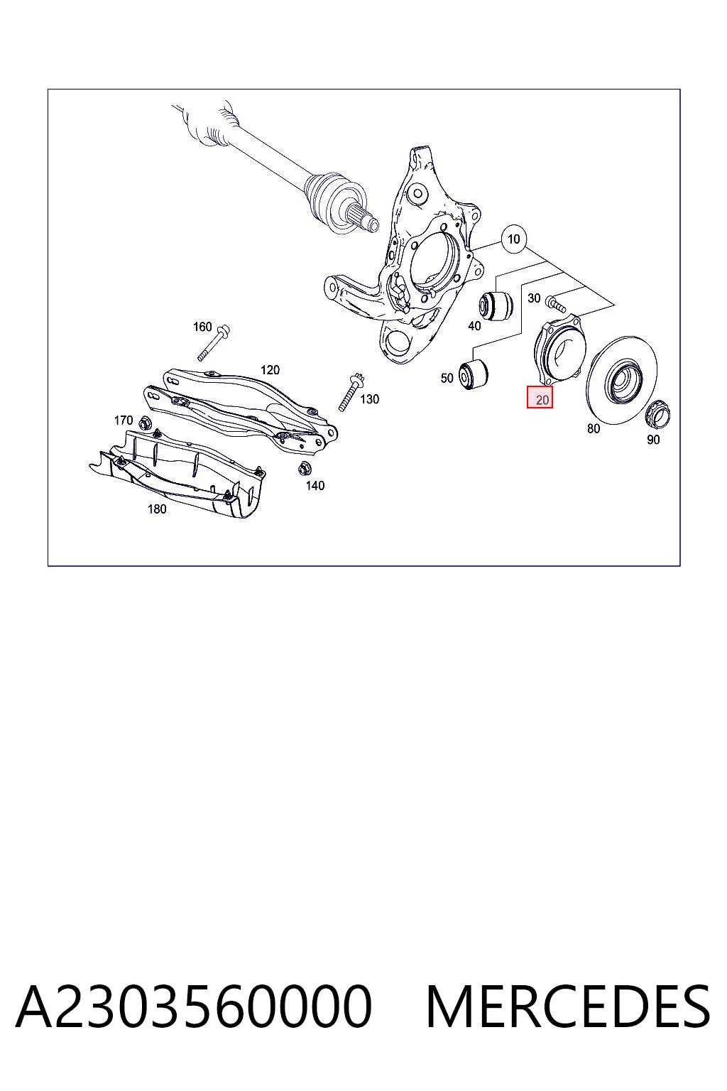 A2303560000 Mercedes Подшипник ступицы задней
