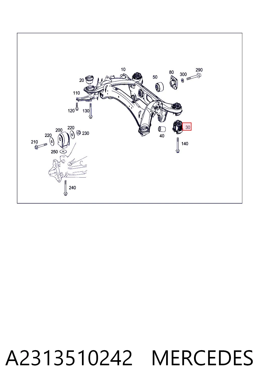 A2313510242 Mercedes Подушка задней балки