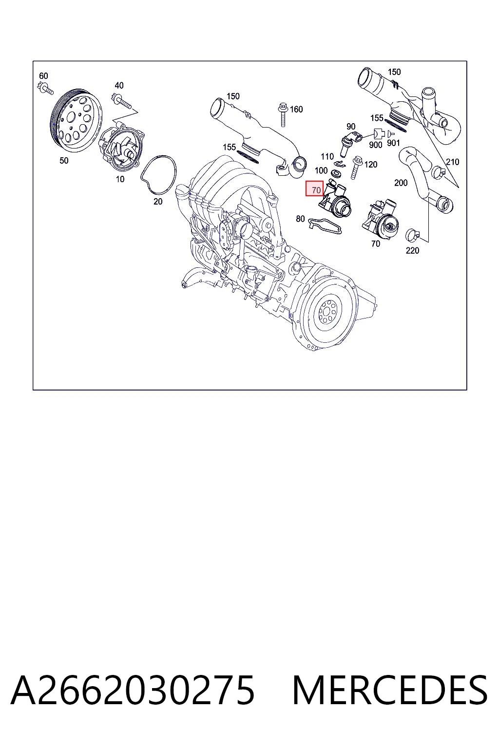 A2662030275 Mercedes Авто термостат