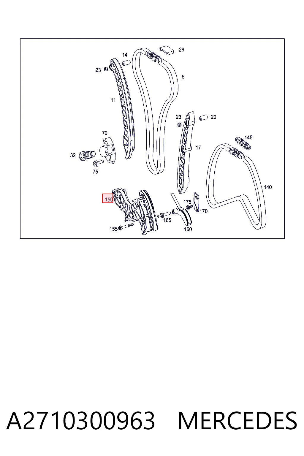 A2710300963 Mercedes Натяжитель цепи балансировочного вала
