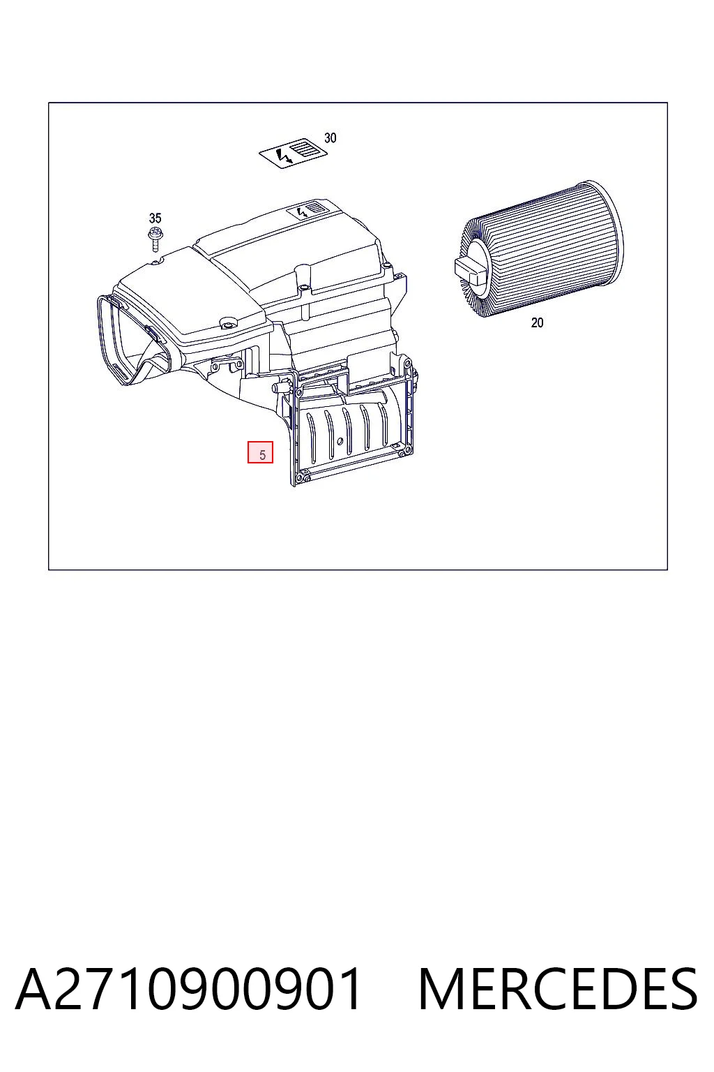 Коробка фильтра на Mercedes E  W211