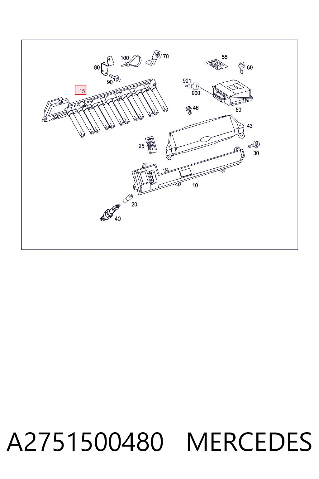 A2751500480 Mercedes Катушка зажигания