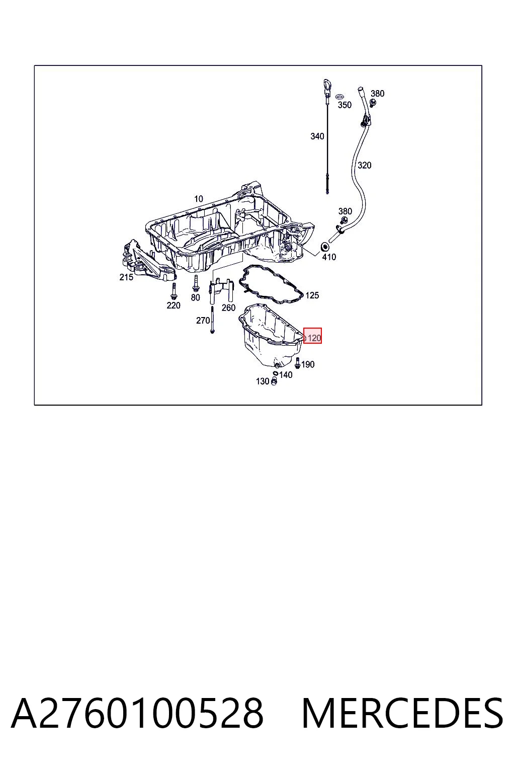 A2760100528 Mercedes Картер масляный