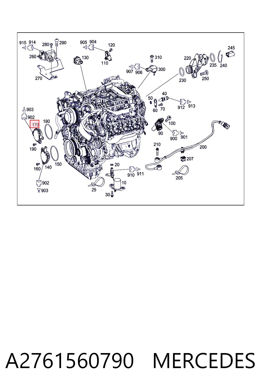 A2761560790 Mercedes Регулятор фаз газораспределения