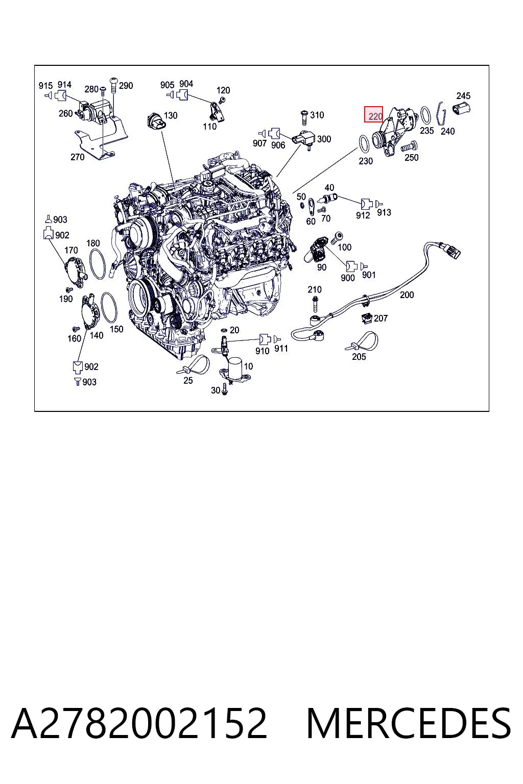 A2782002152 Mercedes Обратный клапан топлива