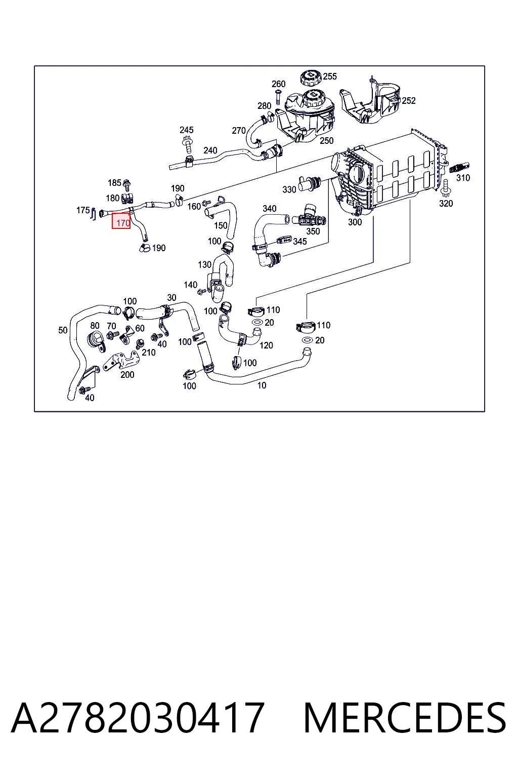 A2782030417 Mercedes Шланг для удаления воздуха