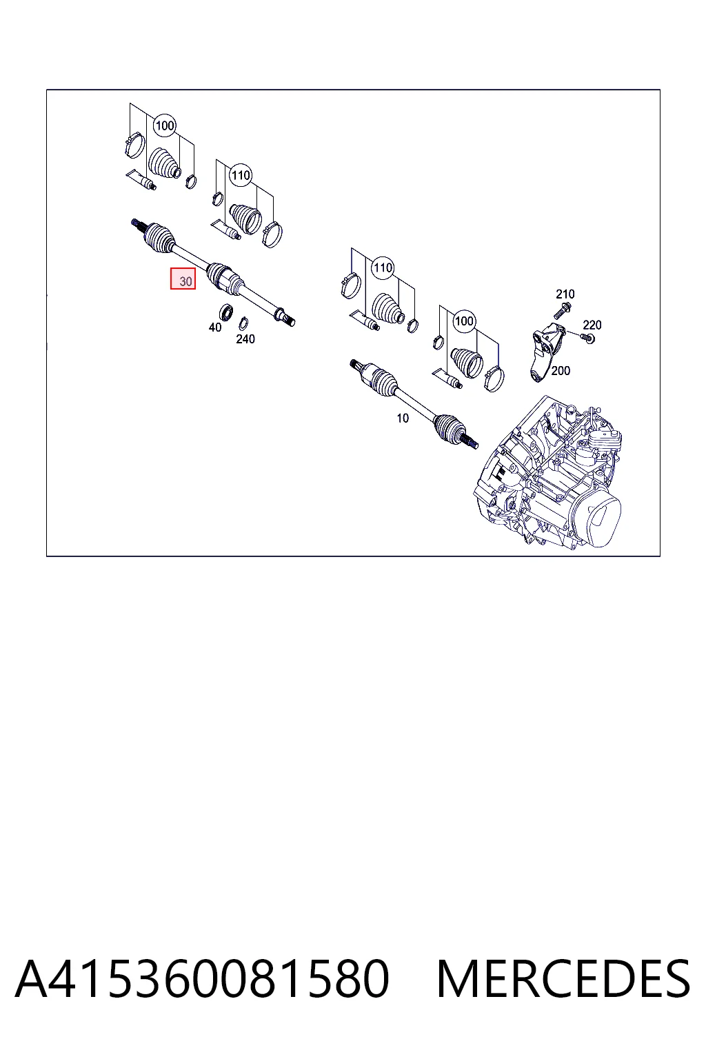 Привод передний правый TPS TPS005434 цена, от 101.79 USD