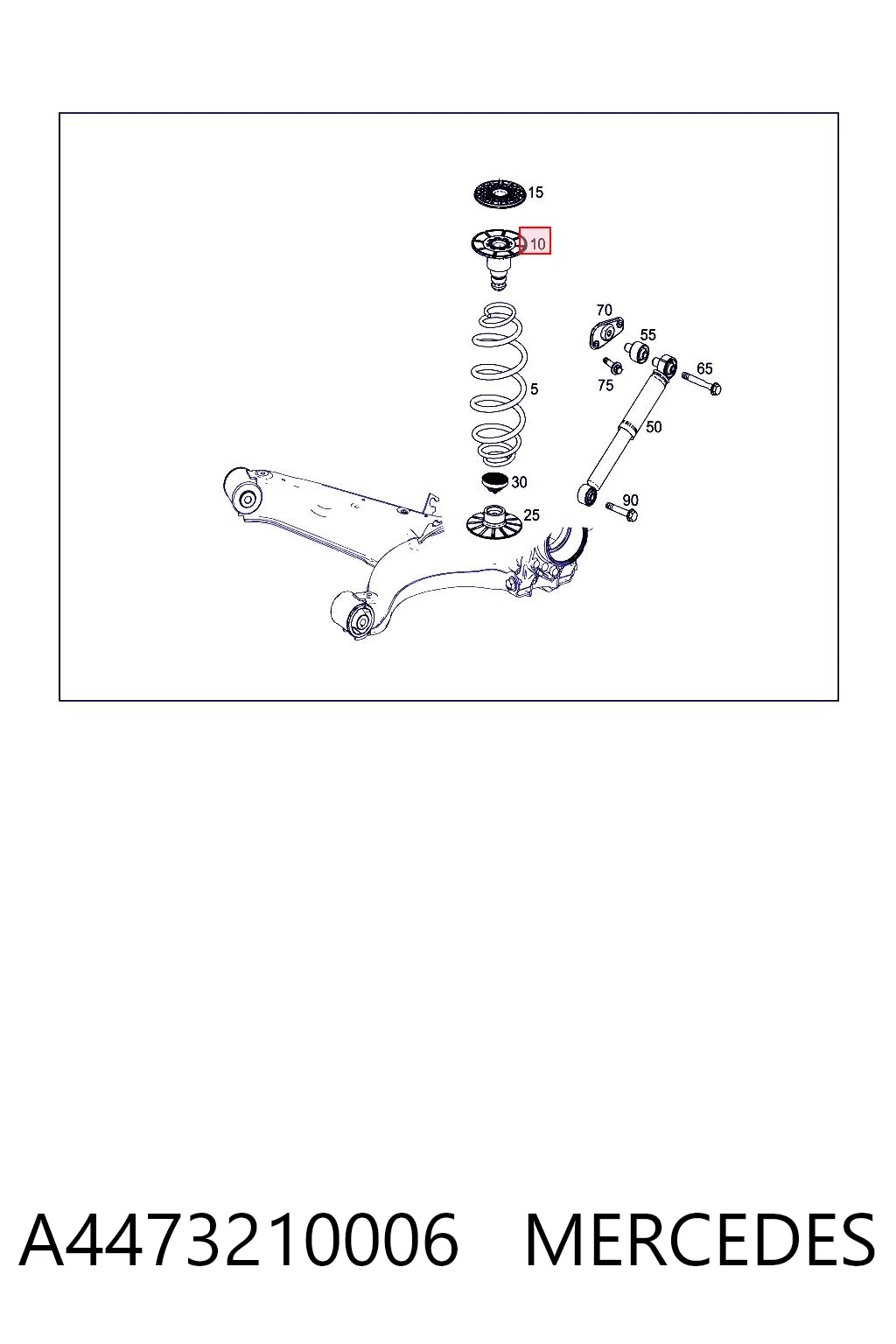 A4473210006 Mercedes Отбойник пружины подвески задней