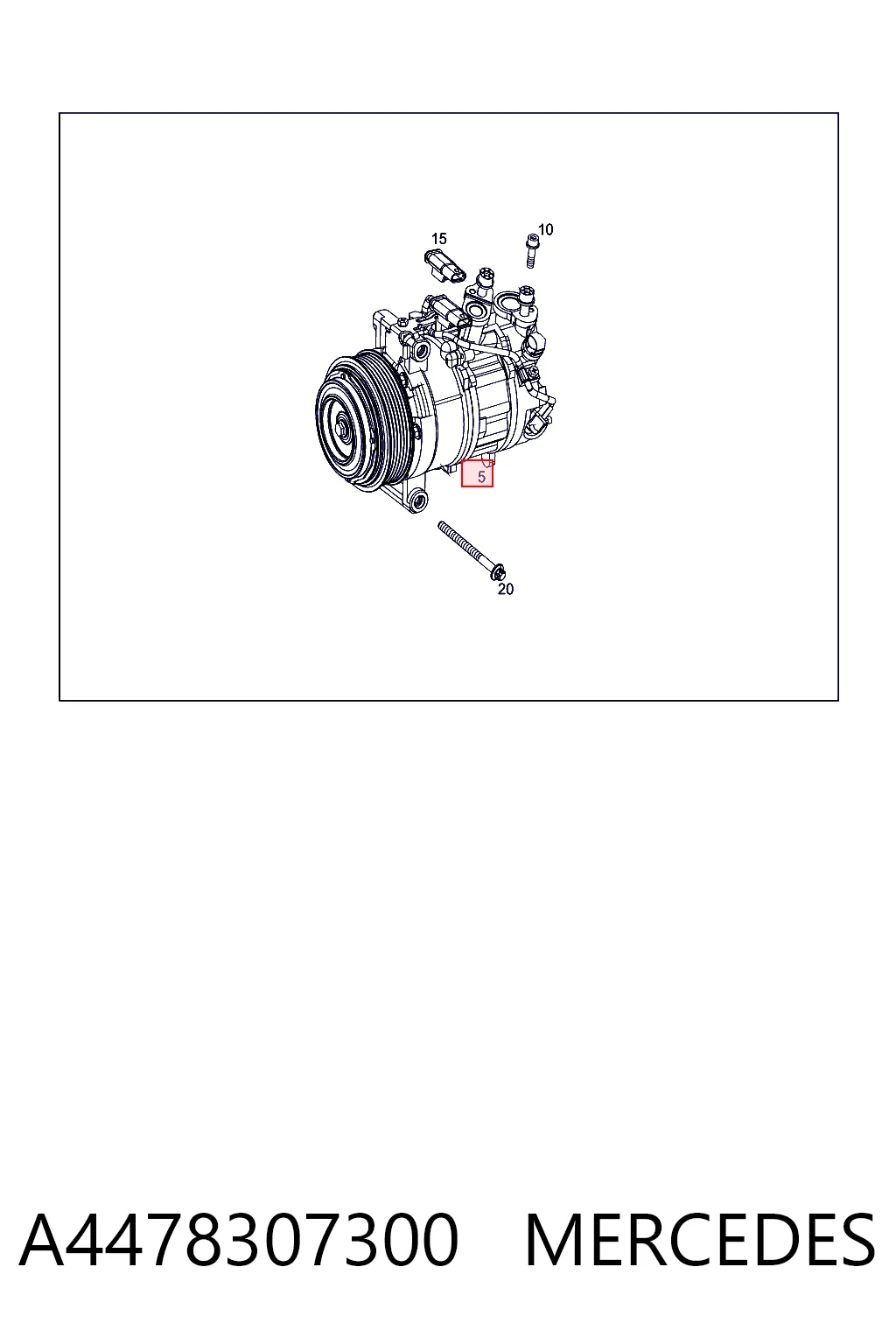 A4478307300 Mercedes Компрессор хладагента