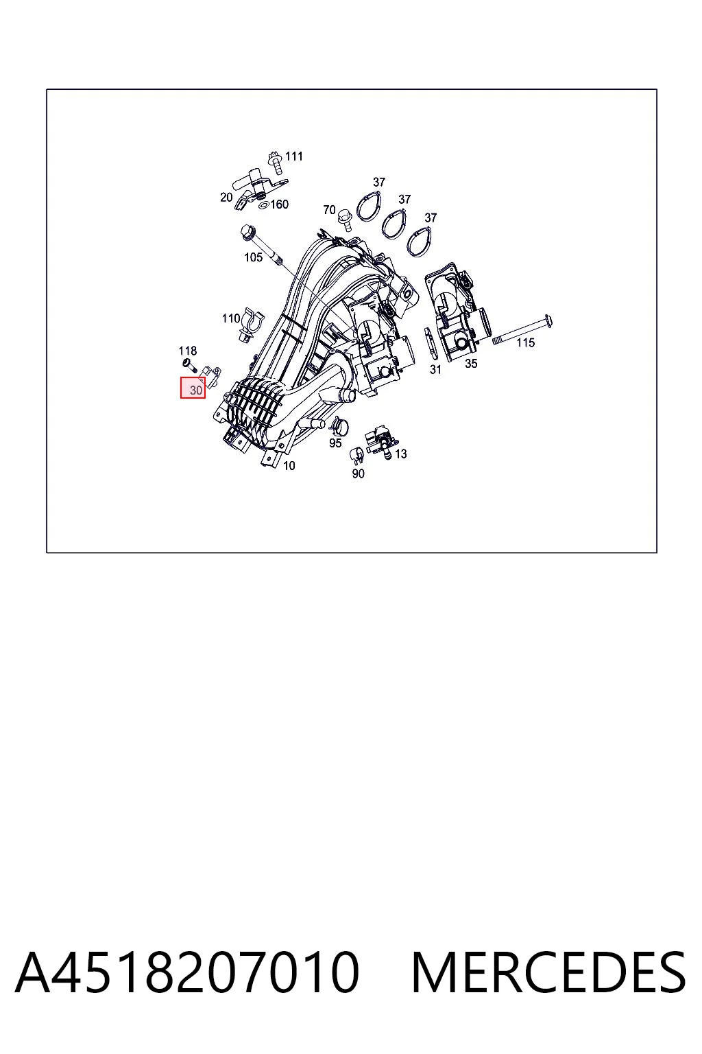 A4518207010 Mercedes Датчик давления воздуха