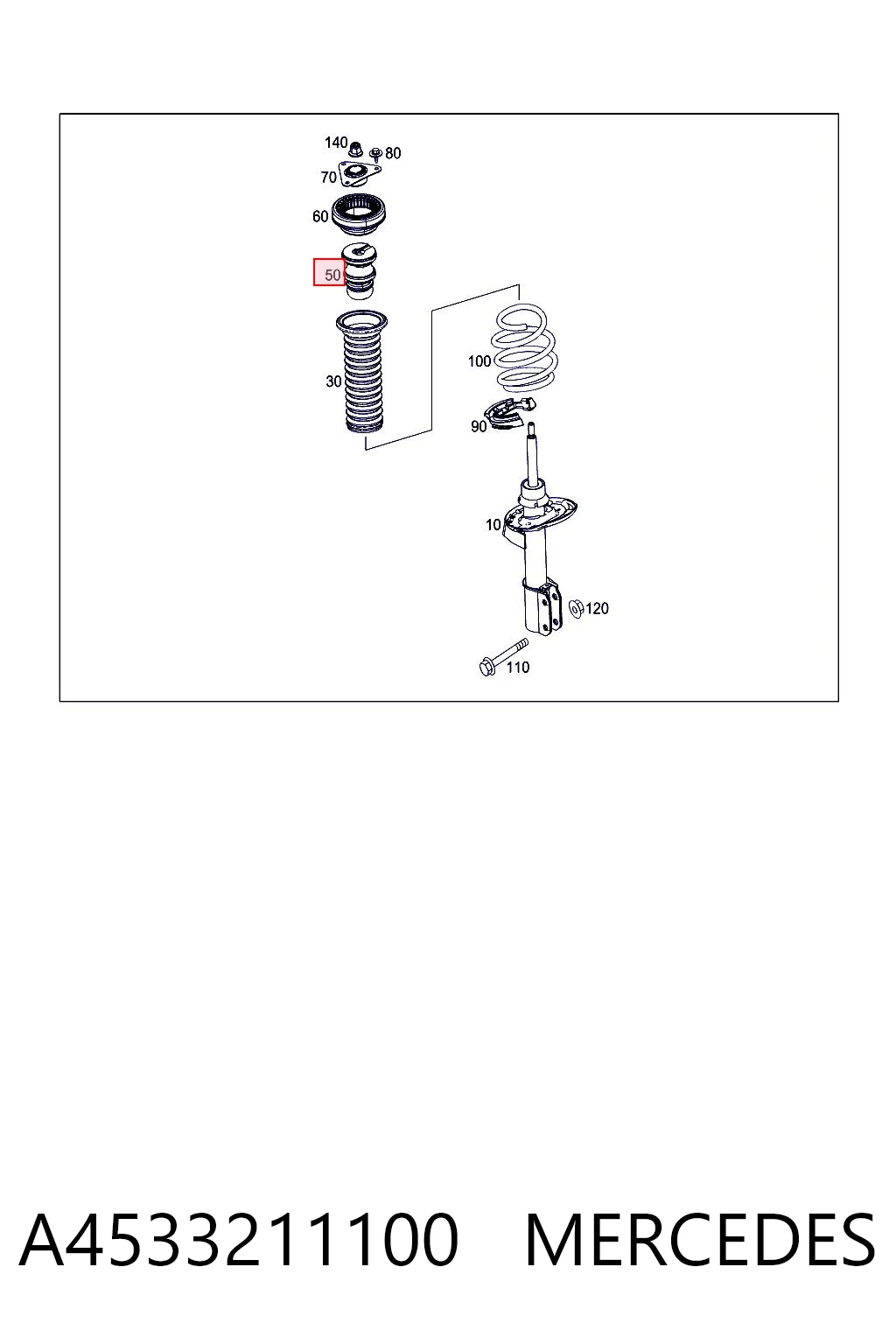 Буфер-отбойник амортизатора переднего Renault (RVI) 540501905R цена, от 23.22 USD