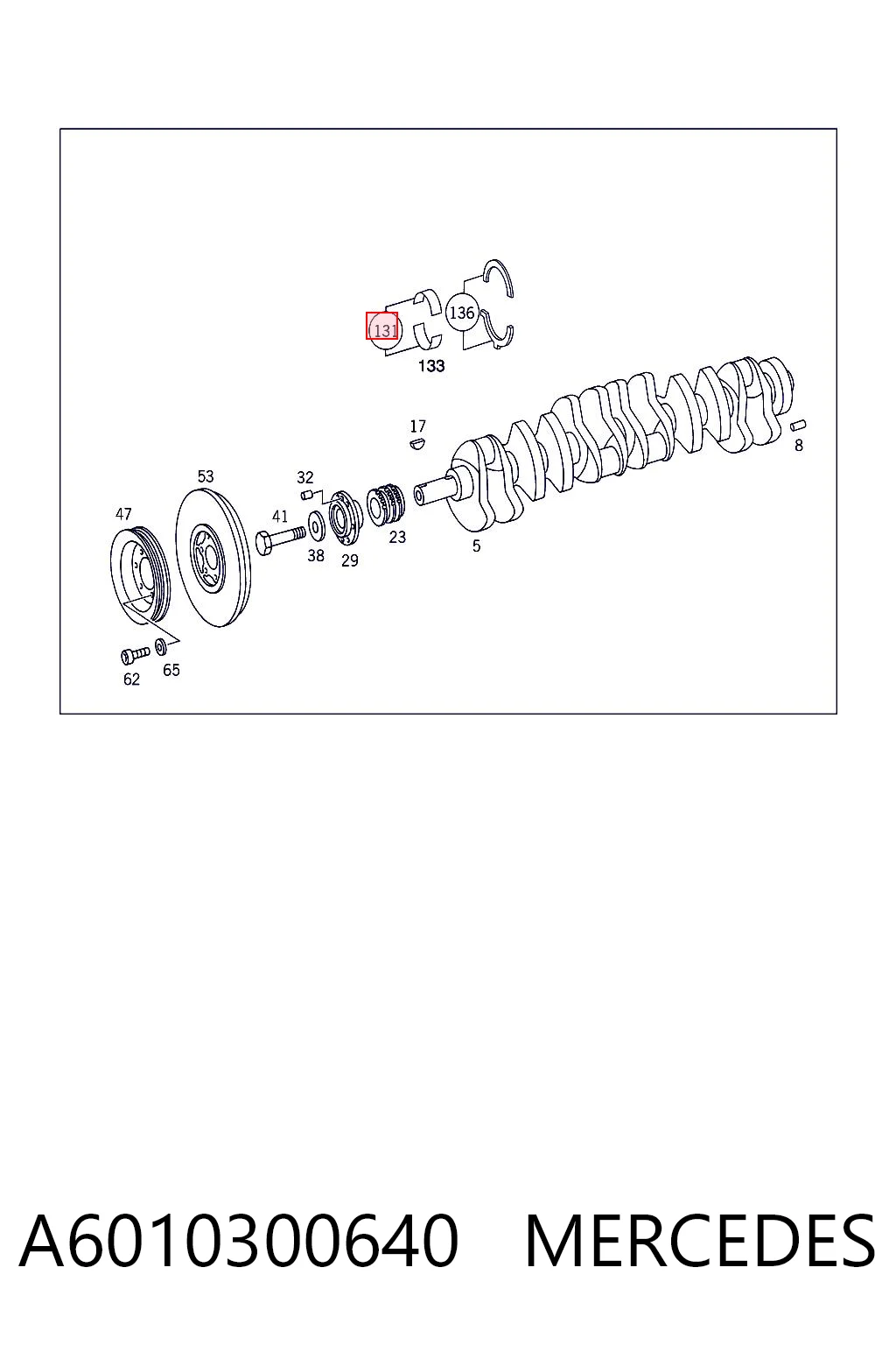 Купить AEM5482025 AE Вкладыши коленвала коренные, комплект, 1-й ремонт (+0,25)