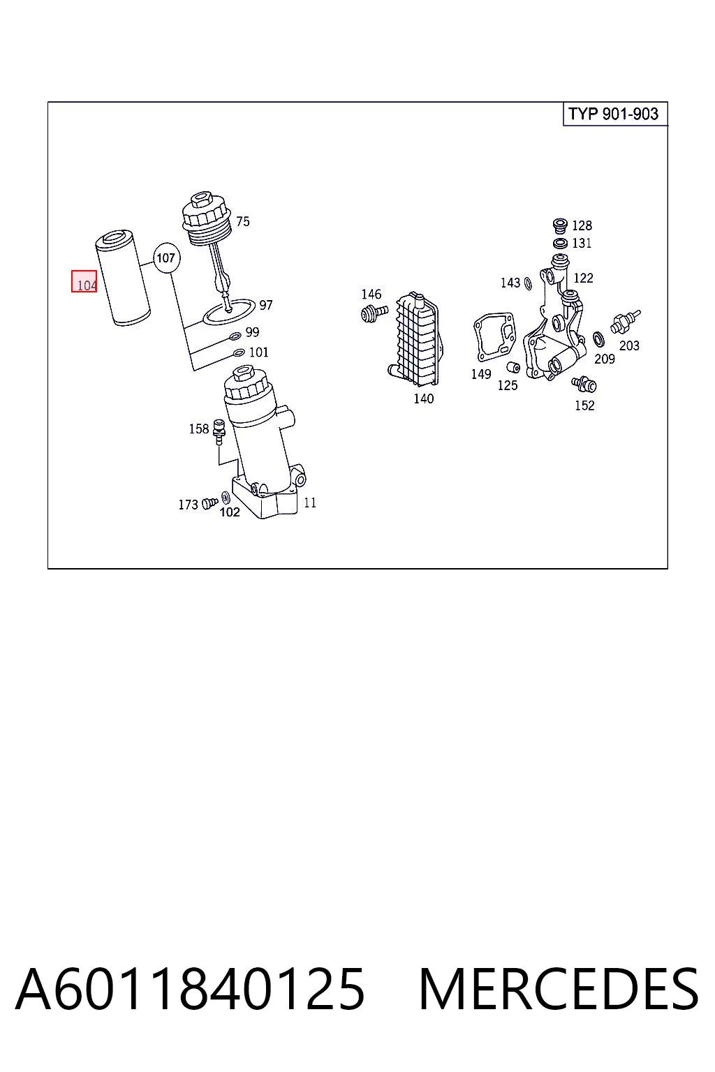 A6011840125 Mercedes