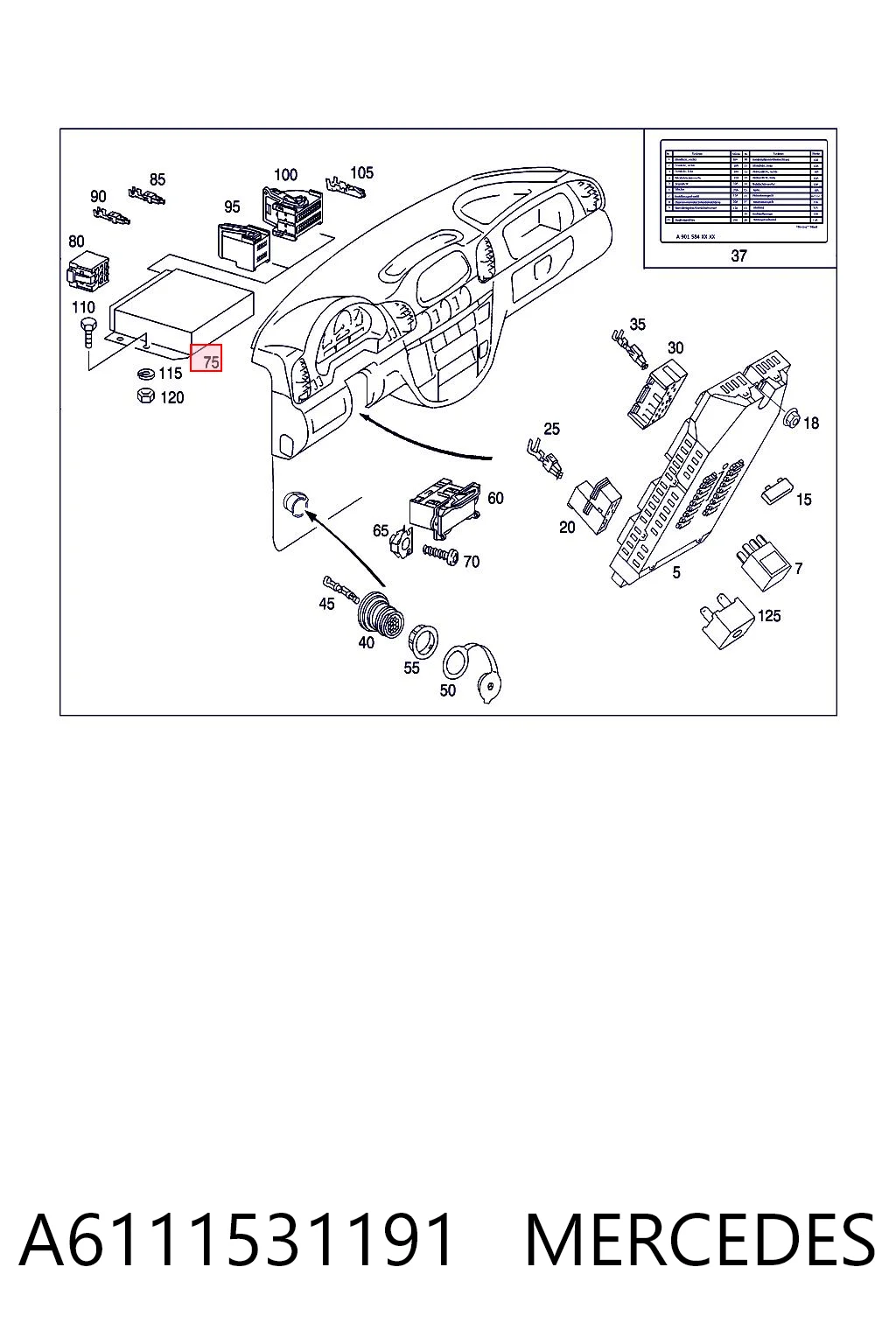 ЭБУ двигателем Mercedes Sprinter I 3-t бортовая платформа (903) (1995 - 2006) цена, от 63.35 USD