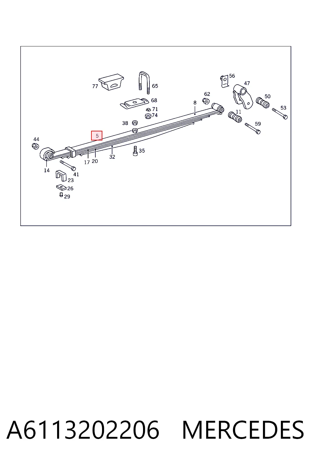 Задние рессоры на Mercedes Benz Truck TRUCK T1/TN  BM 611