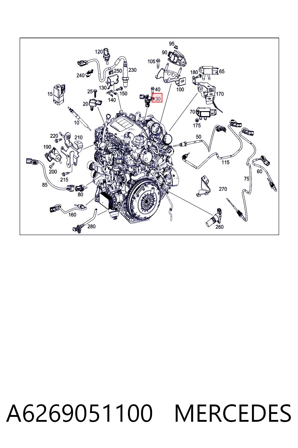 Датчик положения распредвала Mercedes A4709058401