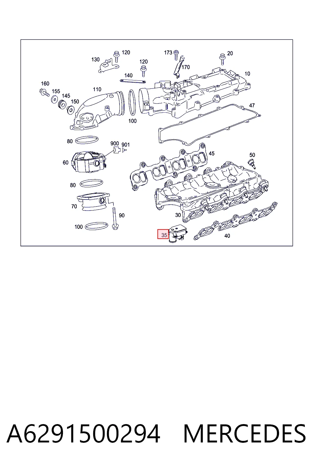 Клапан холостого хода Mercedes ML/GLE внедорожник (W164) (2005 - 2011) цена, от 73.68 USD